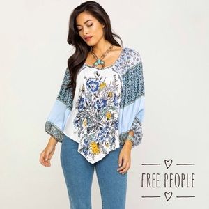 Free People Positano Printed Blouse NWT XS